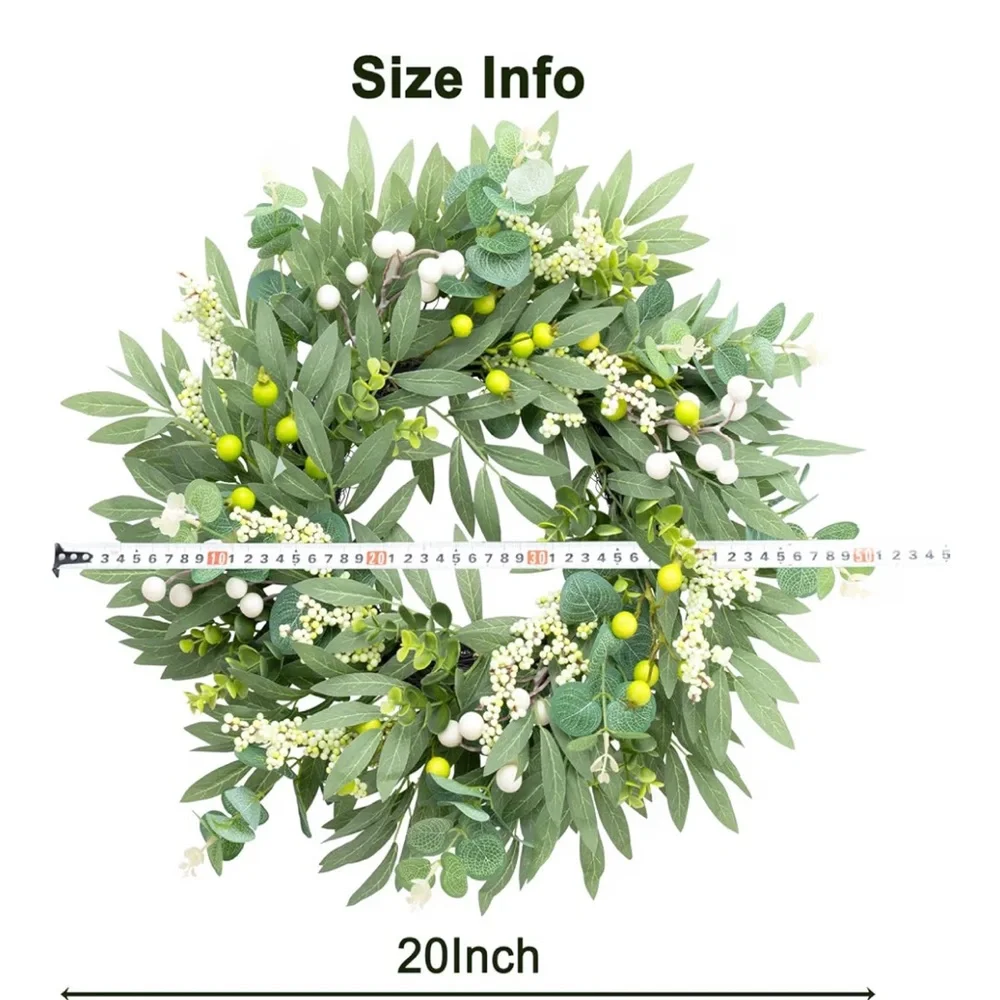 NIB Gixie Home Eucalyptus Wreath 20
